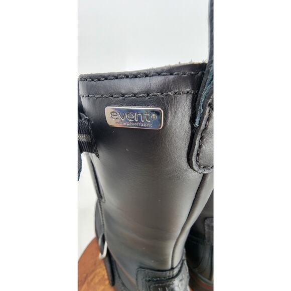 UGG Men's Randell Black Leather‎ Waterproof Motorcycle Boots Size 11.5 - Picture 9 of 13